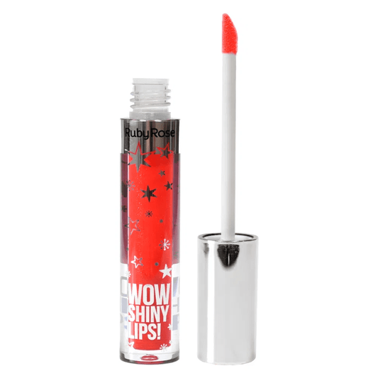 Gloss Labial - Wow Shiny Lips Vermelho Alaranjado 054 - Ruby Rose - HB8218 - Minha loja