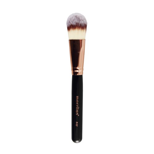 R-02 - Pincel Profissional Para Base - Macrilan - Linha Rosé