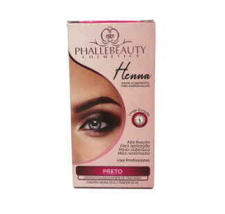 Henna + Fixador De Sobrancelhas - Preto - PH0593 - PhálleBeauty