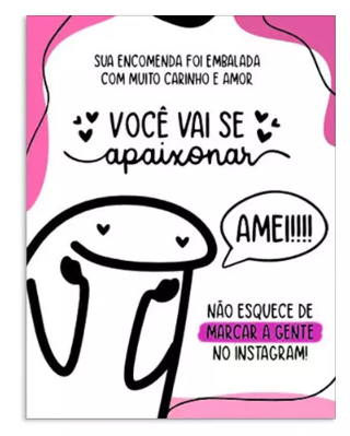 Cartão de Agradecimento JM02 - Pacote com 20 Peças