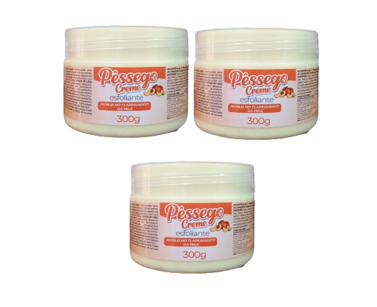 Kit c/3 Un - Esfoliante Clareador Pêssego 300G - Essência Da Mulher