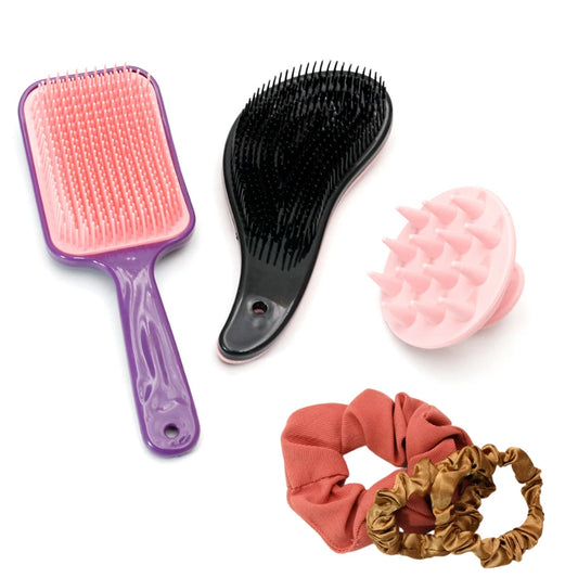 Magic Scova, Square Brush, Massager Brush, Cotton Xuxinha and Satin and Nylon Necessaire