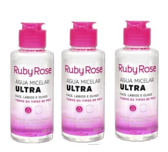 Kit c/3 Un - Água Micelar Ultra - Ruby Rose - HB300 - Minha loja