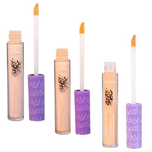 kit c/6 Un - Corretivo Líquido Stay Fix - Ruby Rose - HB912-1 - Minha loja