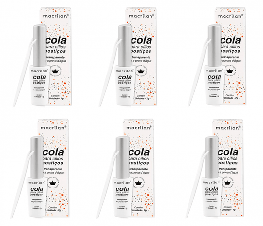 Kit C/ 6 und. - Cola Para Cílios Macrilan Transparente CA-001