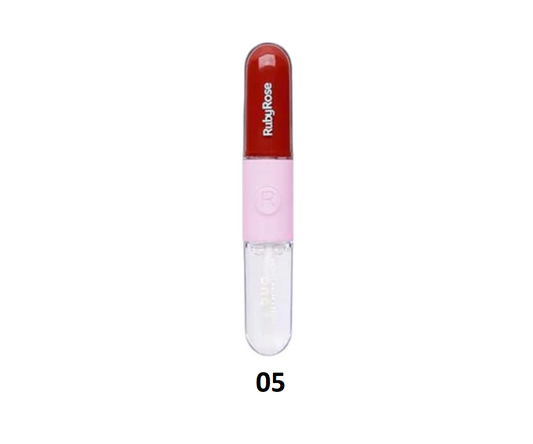Gloss + Batom Líquido Duo G1 - HBF569 - Ruby Rose - Cor 05 - Minha loja
