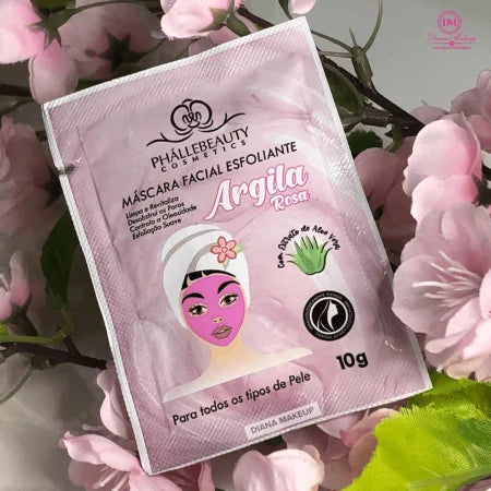 Máscara Facial Esfoliante Argila Rosa - Phállebeauty - PH0053