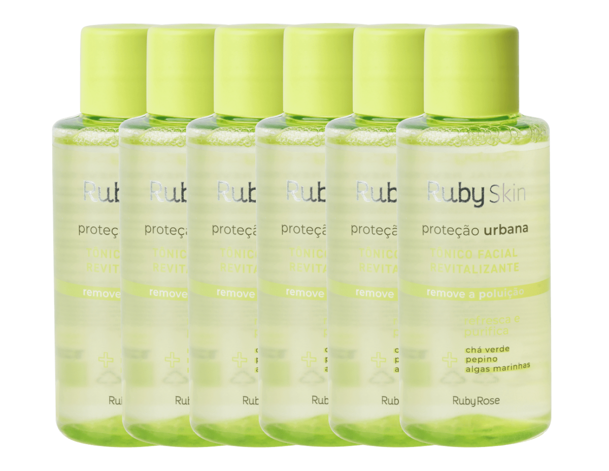 Kit c/6 Un - Tônico Facial Revitalizante Proteção Urbana - Ruby Rose - HB331 - Minha loja