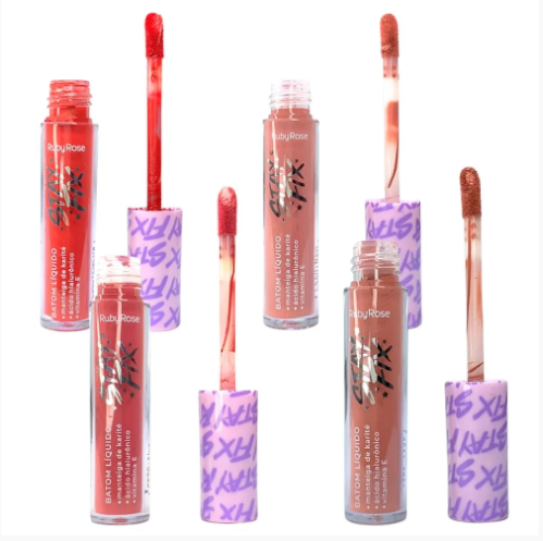 Kit c/8 Un Batom Líquido Stay Fix Ruby Rose - HB569 - Minha loja
