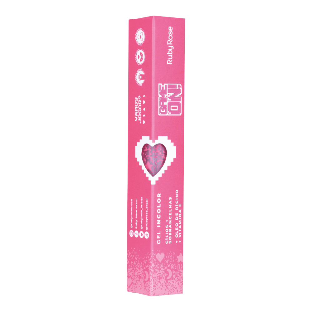 Kit c/6 Un - Gel Incolor Cílios + Sobrancelhas Game On - Ruby Rose - HB509 - Minha loja