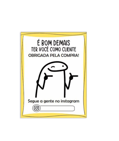Cartão de Agradecimento JM22 - Pacote com 20 Peças