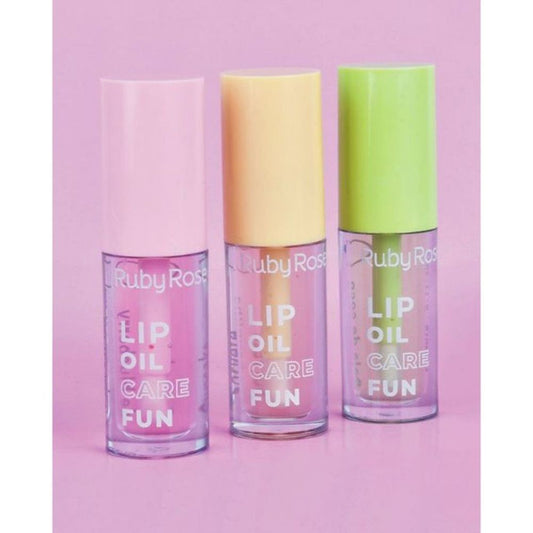 Kit c/3 Un - Lip Oil Care Fun - Ruby Rose - HB562A - Minha loja