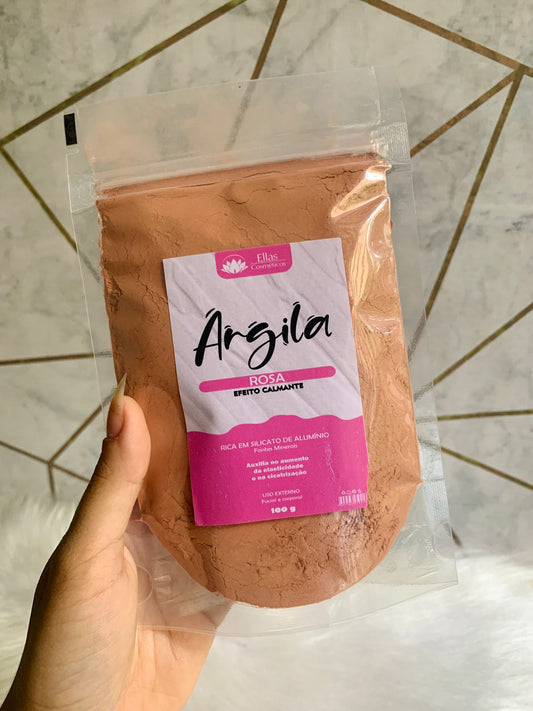 Argila Rosa 100g Ellas Cosméticos