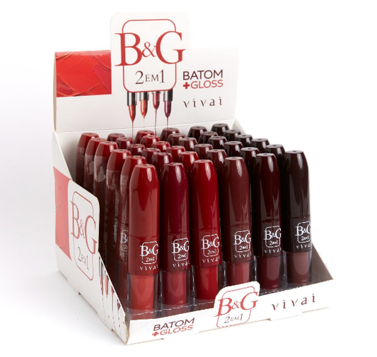 Kit c/6 Un - Batom + Gloss - 3132.1.1 - Vivai