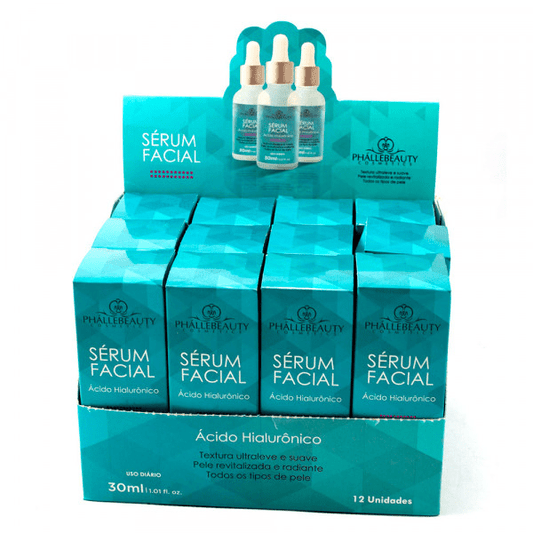 Caixa C/ 12 Und. - Sérum Facial com Ácido Hialurônico PhálleBeauty PH0154