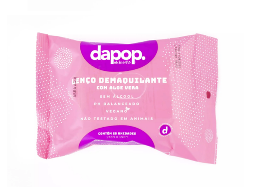 Lenço Demaquilante  Com Áloe Vera - DP2224 - Dapop