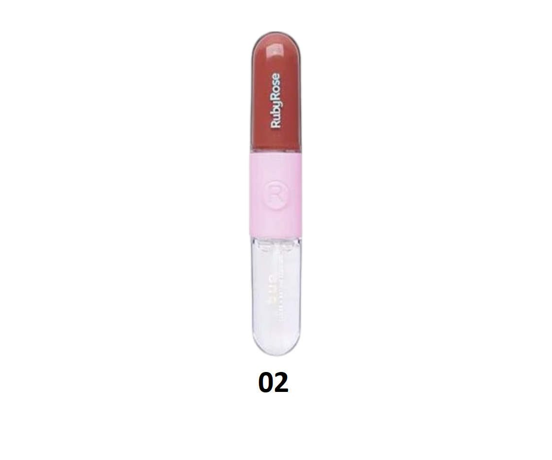 Gloss + Batom Líquido Duo G1 - HBF569 - Ruby Rose - Cor 02 - Minha loja