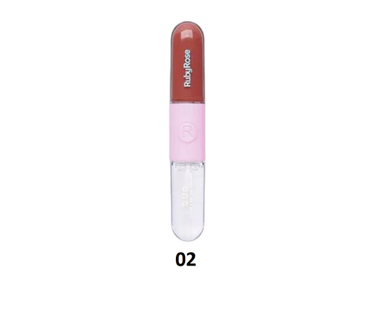 Gloss + Batom Líquido Duo G1 - HBF569 - Ruby Rose - Cor 02 - Minha loja