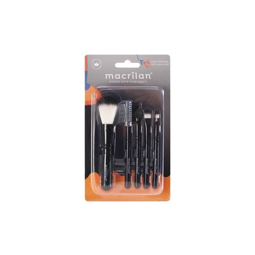 Kit c/12 Un - Kit com 5 Pincéis para Maquiagem Cores Sortidas KP5-18 - Macrilan