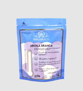 Argila  Em Pó Branca 100G  - PH0537 - PhálleBeauty
