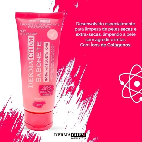 Sabonete Rosa Mosqueta Íons - Derma Chem - Minha loja
