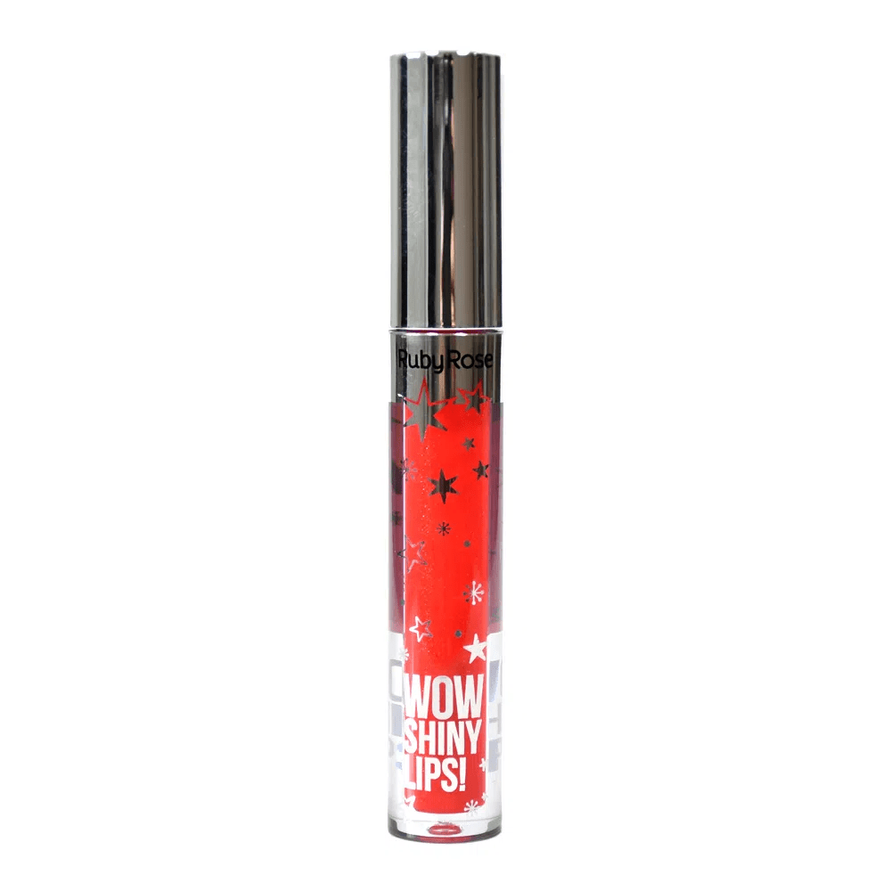 Gloss Labial - Wow Shiny Lips Vermelho Alaranjado 054 - Ruby Rose - HB8218 - Minha loja