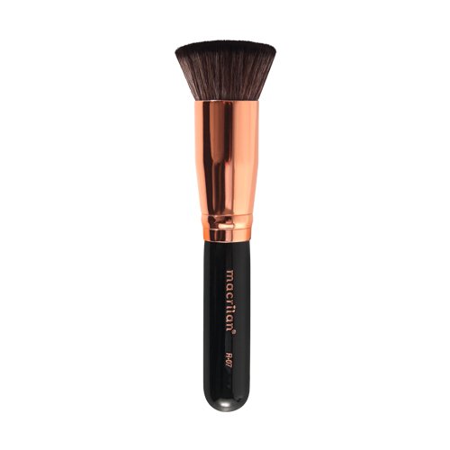 R-07 - Pincel Profissional Kabuki Reto - Macrilan - Linha Rosé