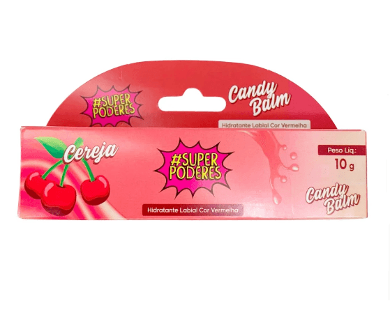 Hidratante Labial Candy Balm Cereja - HLSP05 - Super Poderes - Minha loja