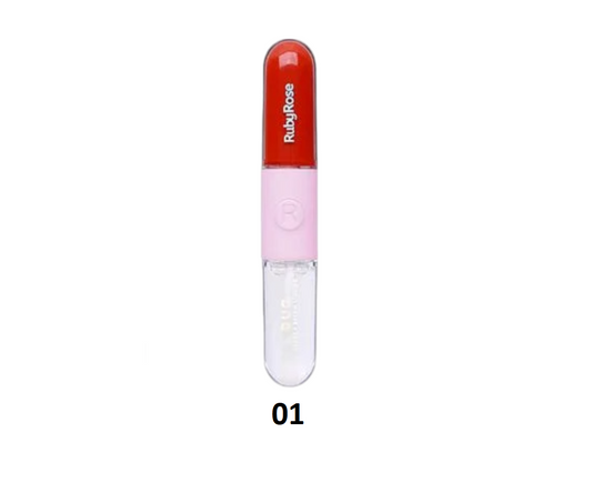 Gloss + Batom Líquido Duo G1 - HBF569 - Ruby Rose - Cor 01 - Minha loja