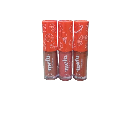 kit c/3 Un - Blush,Batom e Sombra 3 em 1 Melu - RR1100-G01 - Ruby Rose - Minha loja