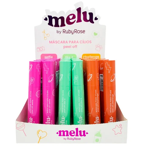 Kit c/6 Un - Máscara Para Cílios Peel Off Melu - RR5151 - Ruby Rose - Minha loja