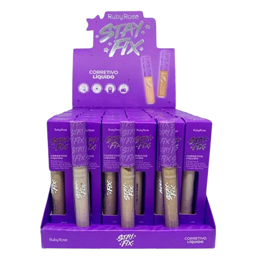 kit c/6 Un - Corretivo Líquido Stay Fix - Ruby Rose - HB912-1 - Minha loja