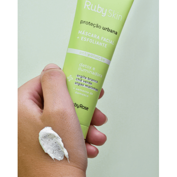 Máscara + Esfoliante Facial Proteção Urbana - Ruby Rose - HB407 - Minha loja