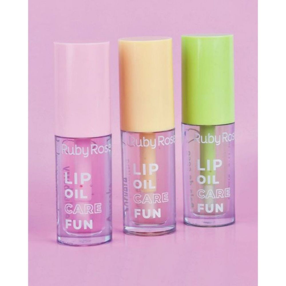 Kit c/3 Un - Lip Oil Care Fun - Ruby Rose - HB562A - Minha loja