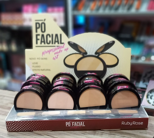 Kit c/6 Un - Pó Facial Compacto Profissional - Ruby Rose - HB7206-G14 - Minha loja