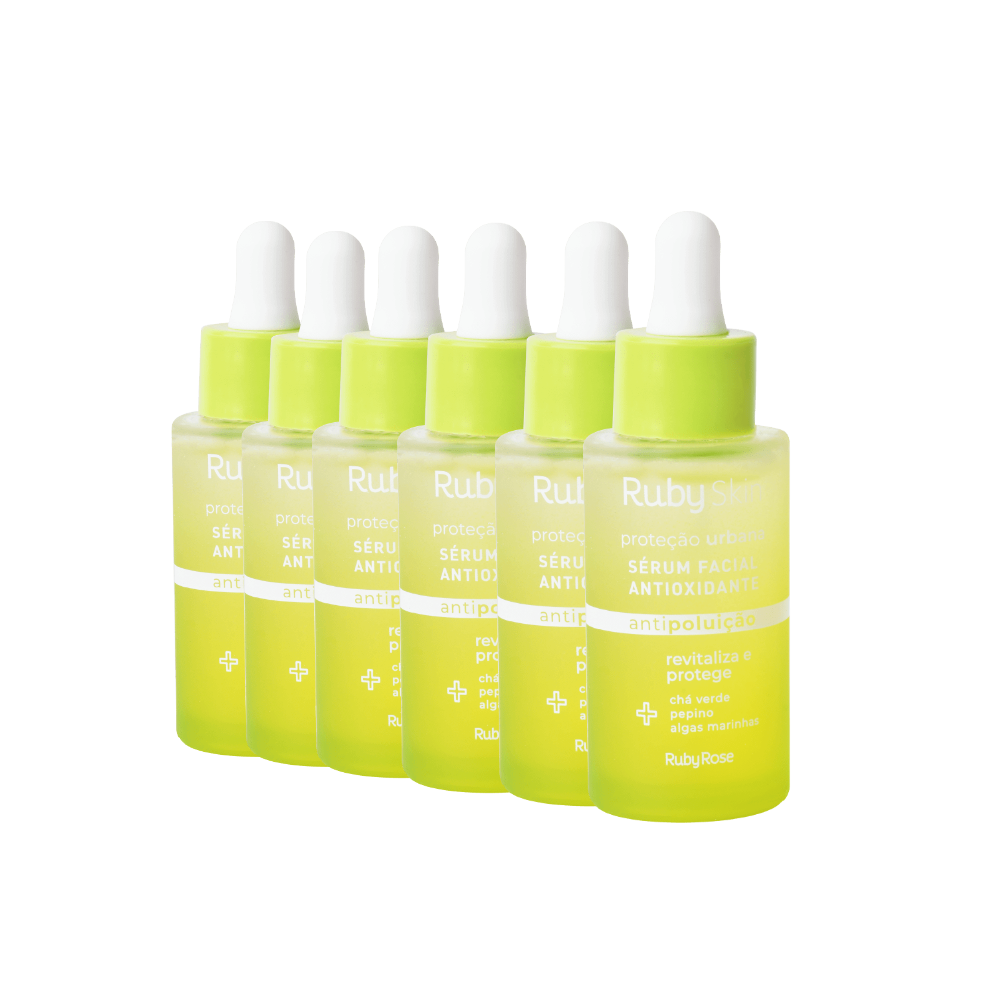 Kit c/6 Un - Sérum Facial Antioxidante Proteção Urbana - Ruby Skin - Ruby Rose - HB415 - Minha loja