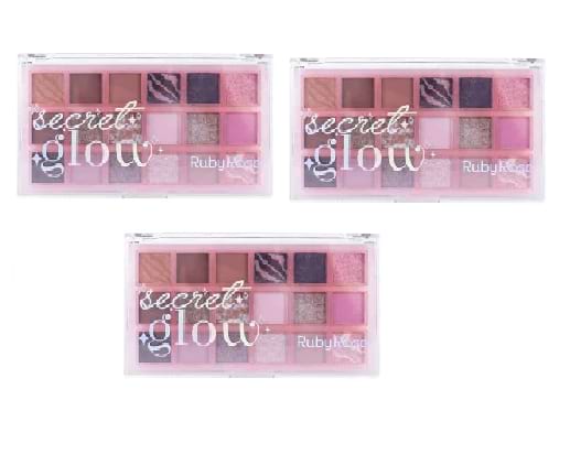KIt c/3 Un - Paleta De Sombras Secret Glow - Ruby Rose - HB1084 - Minha loja