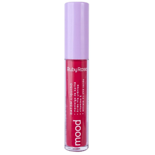 Batom Líquido Mood Cor Satisfaction - HB566 - Ruby Rose