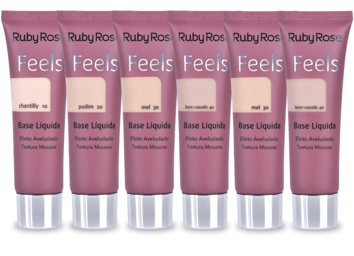 Kit c/6 Bases Feels Grupo 1 - HB8053 - Ruby Rose - Minha loja